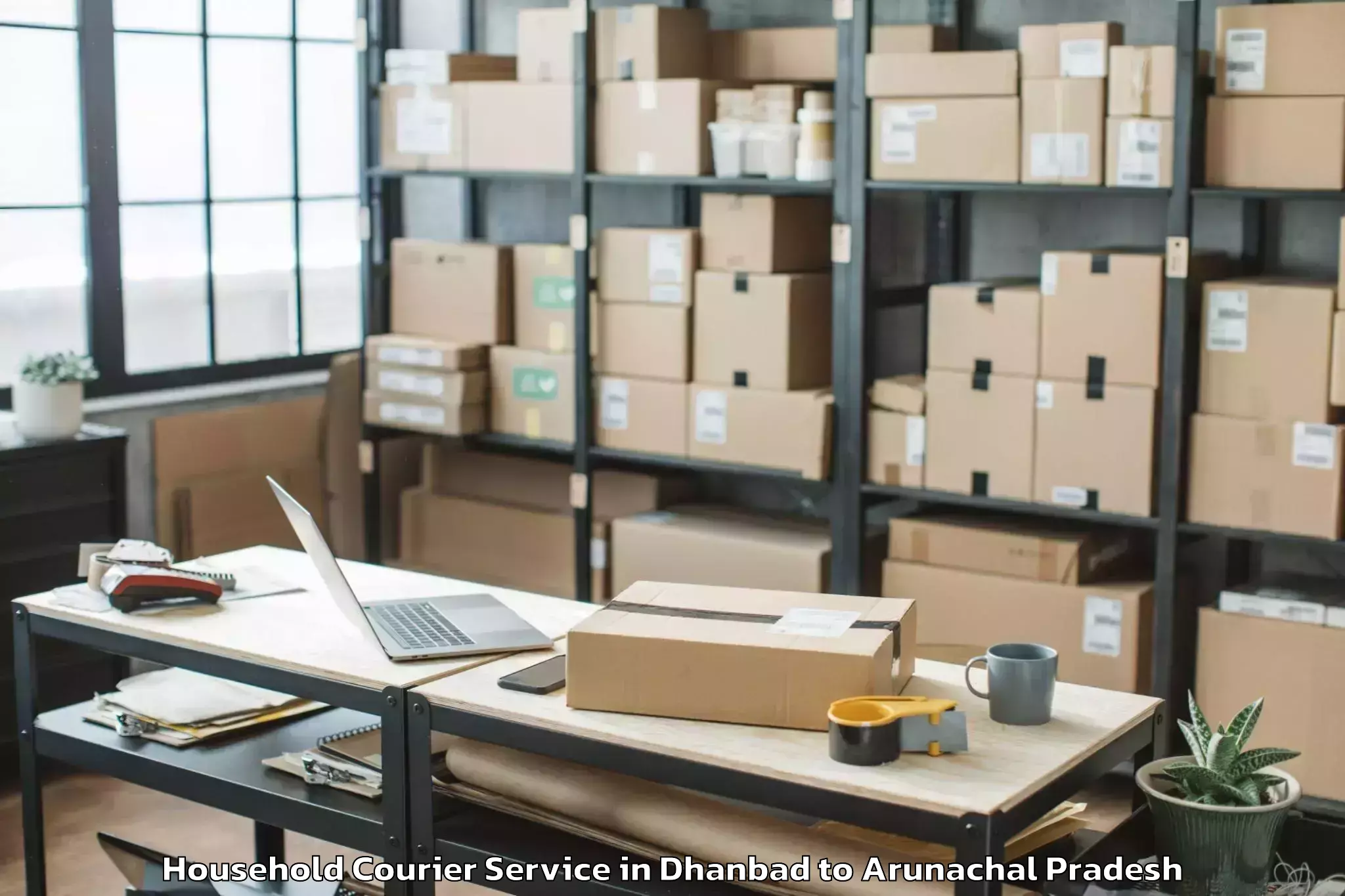 Top Dhanbad to Tezu Household Courier Available